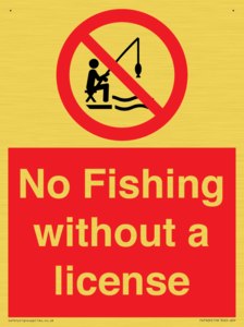 No Fishing without a license